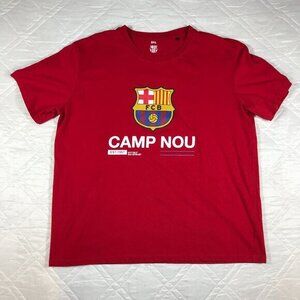 FCB CAMP NOU red football soccer T shirt‎ 3XL